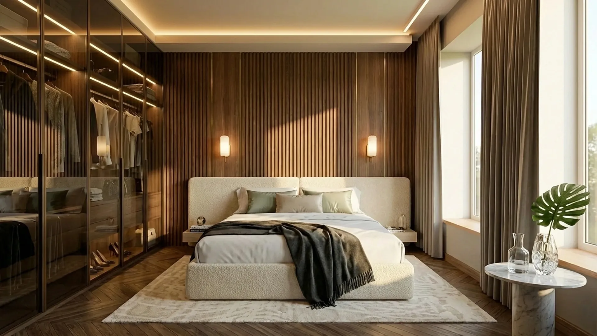 Interior Rendering - Contemporary Bedroom